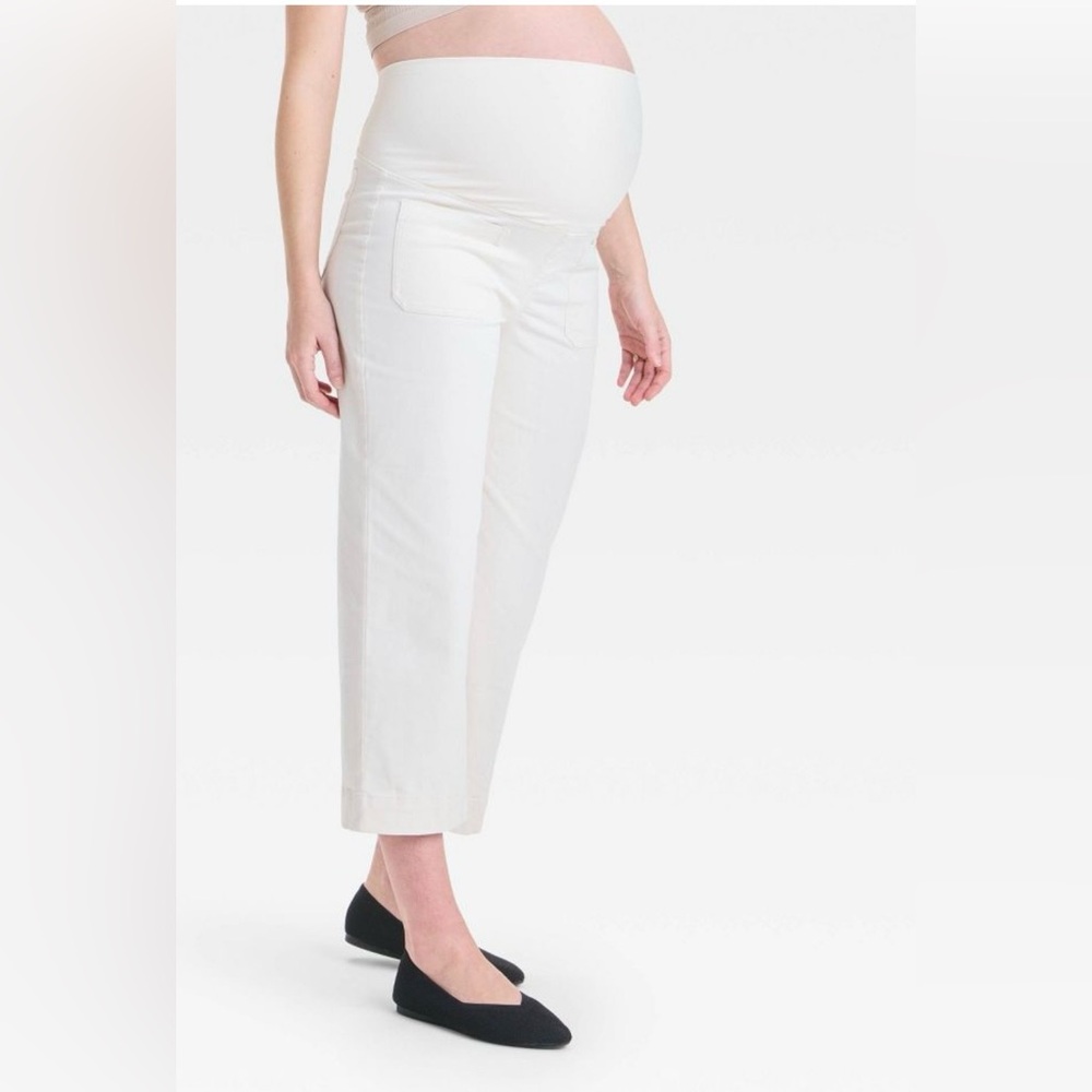 Isabel Maternity by Ingrid & Isabel White Wide Leg Pants